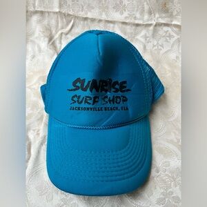 Sunrise Surf Shop Blue Trucker Hat from Jacksonville Beach FL